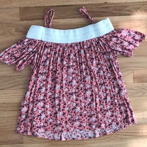 Bohemian off the shoulder floral top